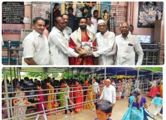 अंगारिका चतुर्थीनिमित्त श्रीक्षेत्र पद्मालय येथे पहाटे महापूजा; भाविकांची गर्दी, प्रशासनाची चोख व्यवस्था